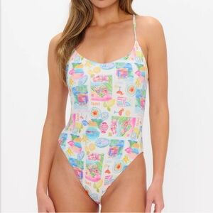 Show Me Your MuMu Colorful Graphic One Piece Swimsuit